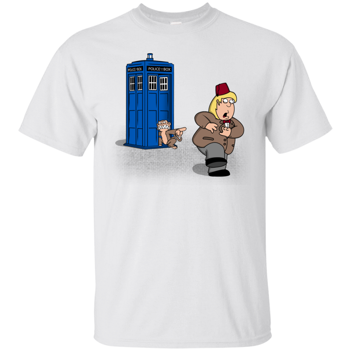 T-Shirts White / S The Tardis Monkey T-Shirt