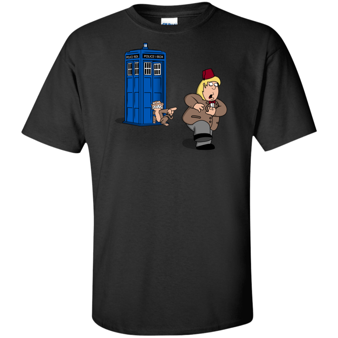 T-Shirts Black / XLT The Tardis Monkey Tall T-Shirt