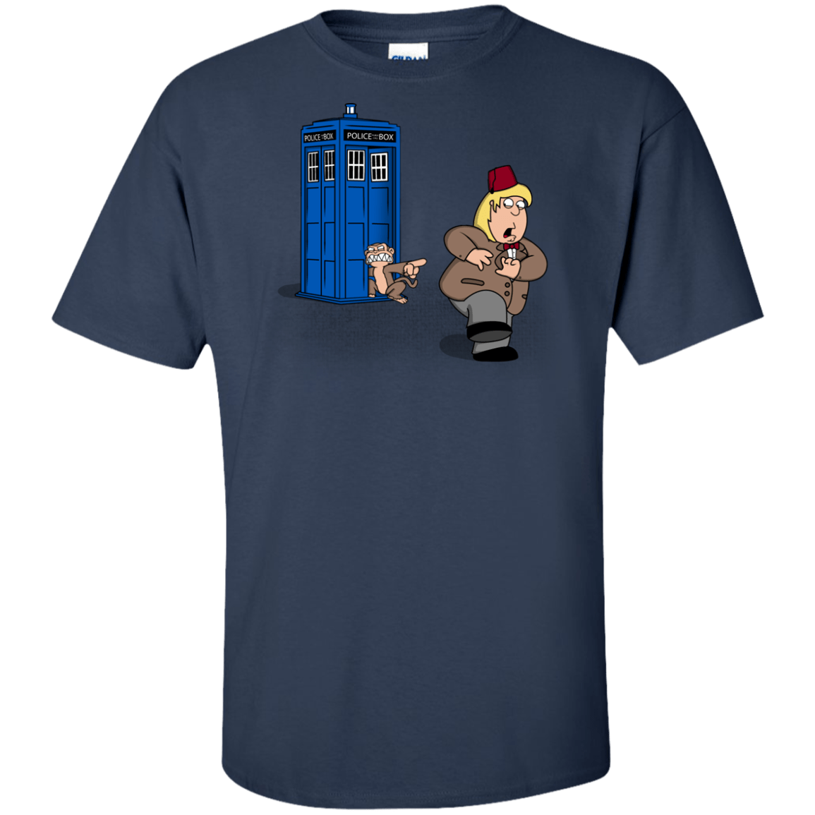 T-Shirts Navy / XLT The Tardis Monkey Tall T-Shirt