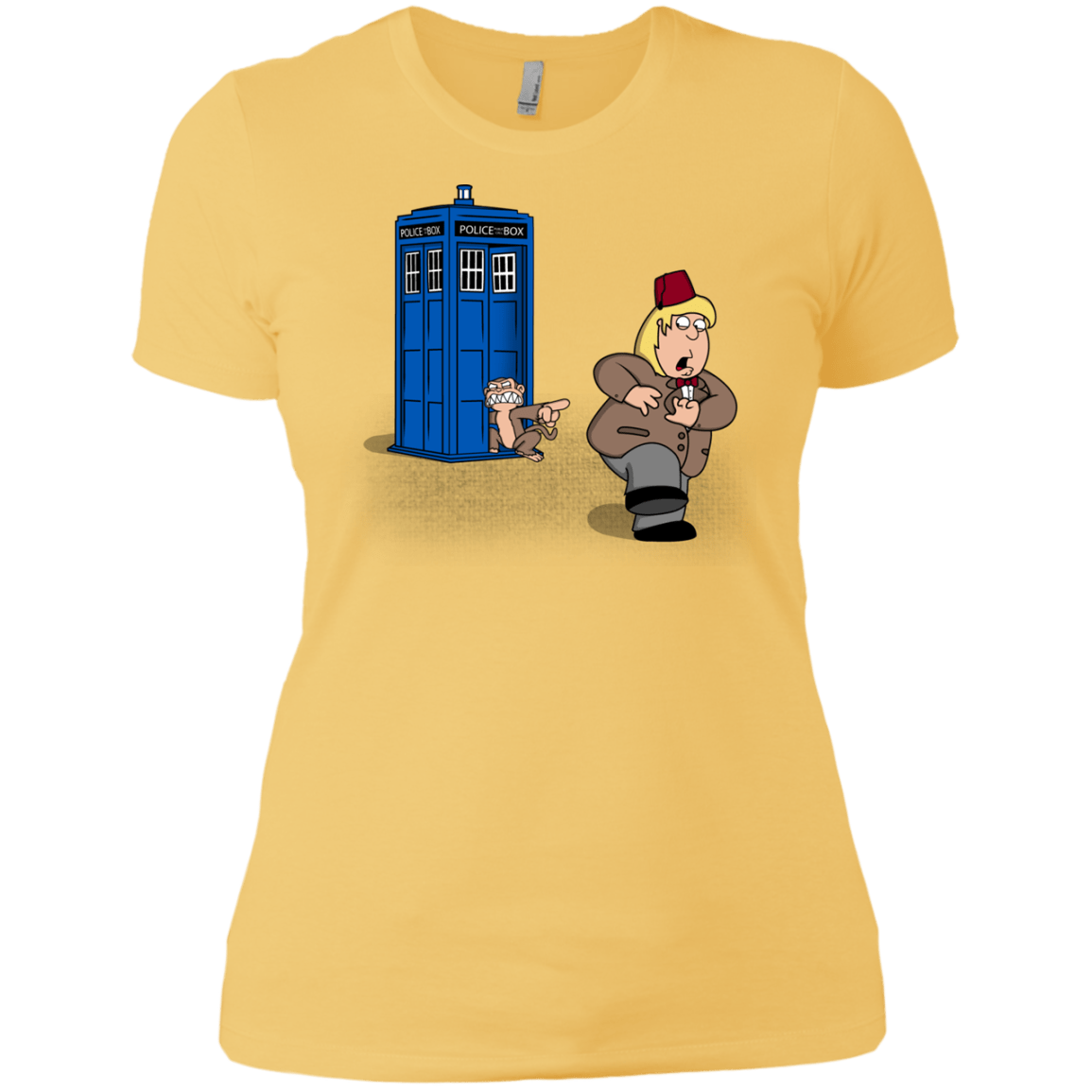 T-Shirts Banana Cream/ / X-Small The Tardis Monkey Women's Premium T-Shirt