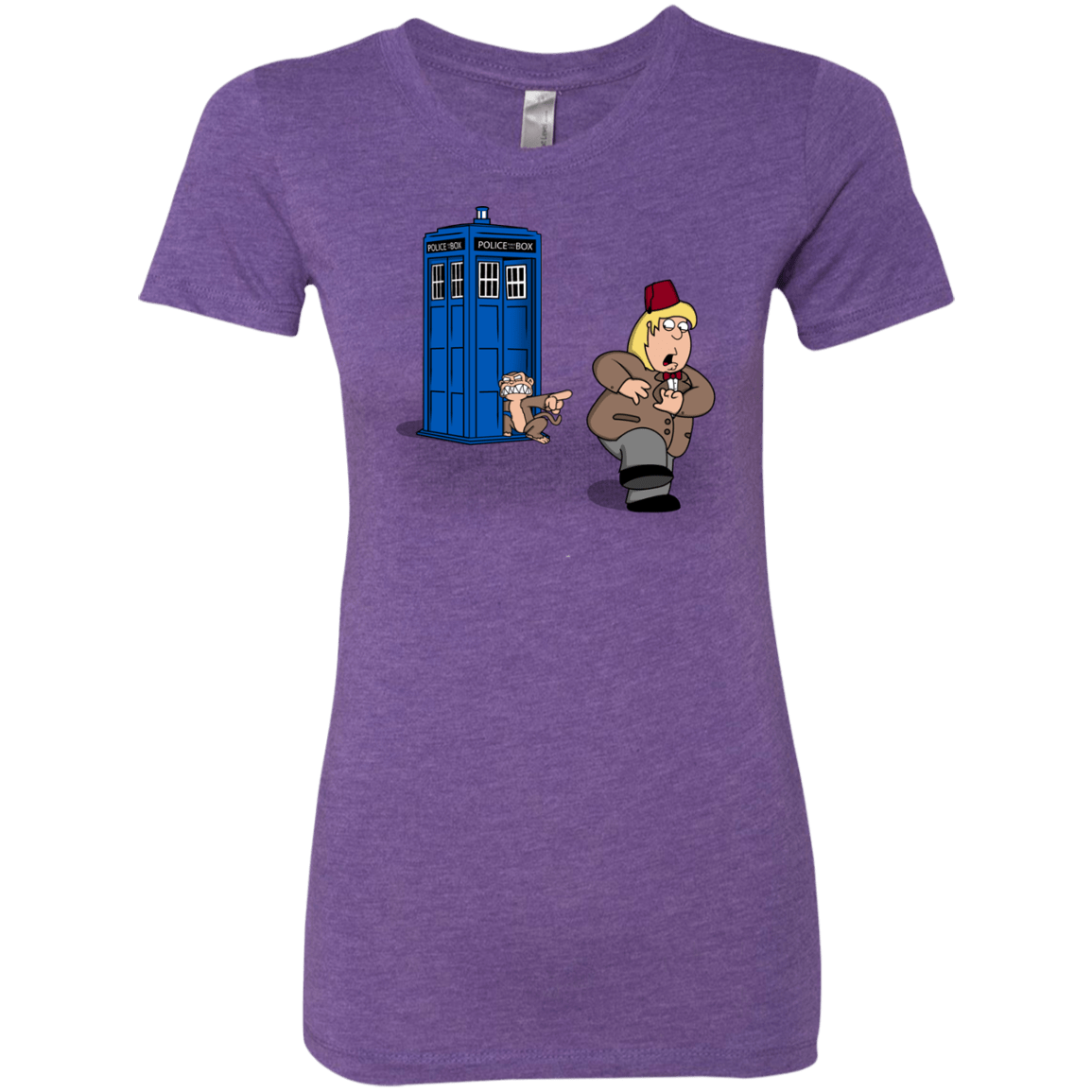 T-Shirts Purple Rush / S The Tardis Monkey Women's Triblend T-Shirt