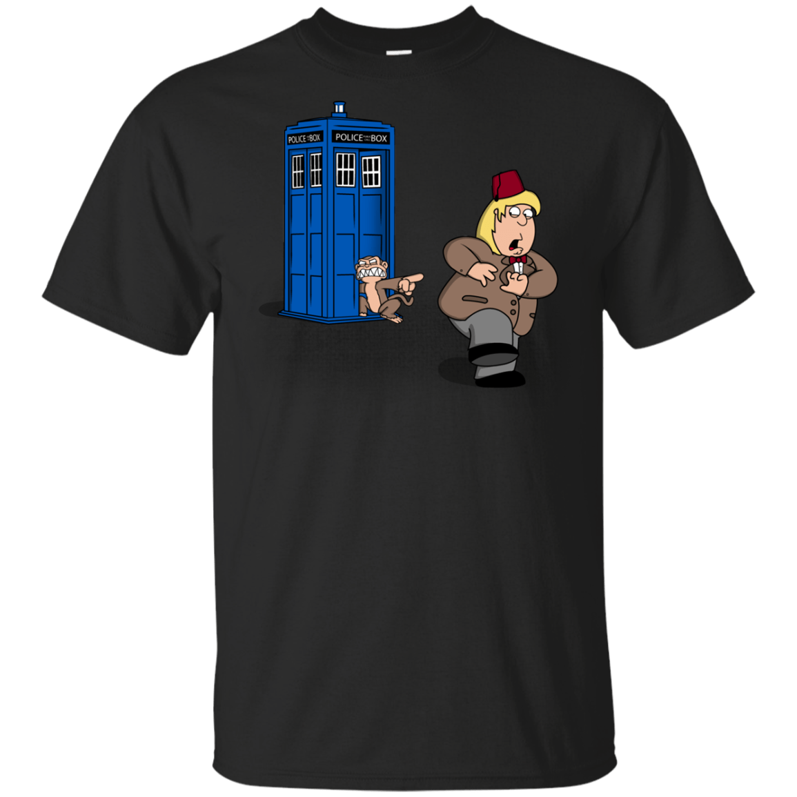 T-Shirts Black / YXS The Tardis Monkey Youth T-Shirt