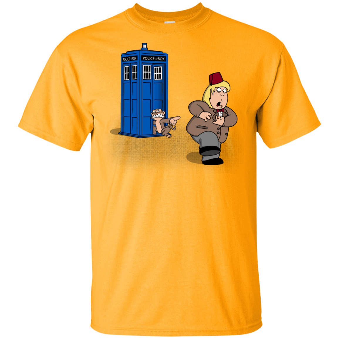 T-Shirts Gold / YXS The Tardis Monkey Youth T-Shirt