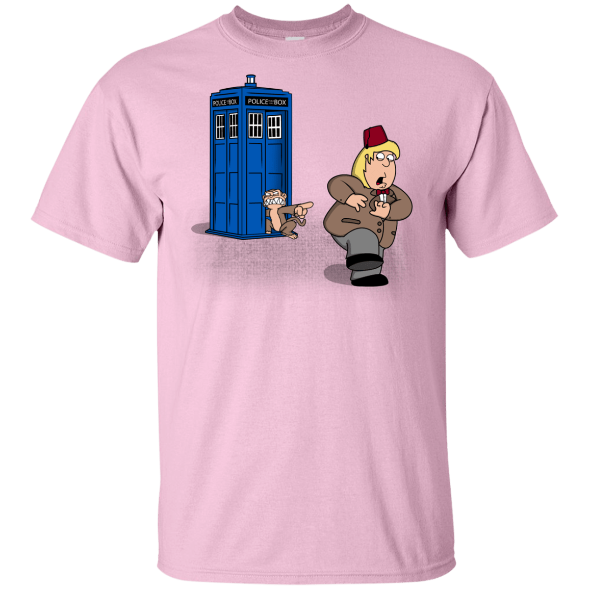 T-Shirts Light Pink / YXS The Tardis Monkey Youth T-Shirt