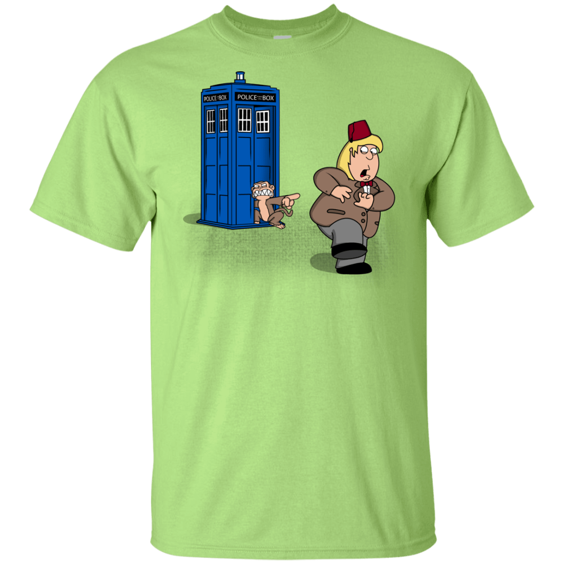 T-Shirts Mint Green / YXS The Tardis Monkey Youth T-Shirt