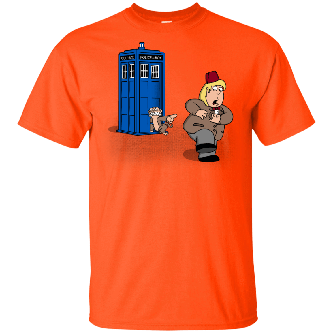 T-Shirts Orange / YXS The Tardis Monkey Youth T-Shirt