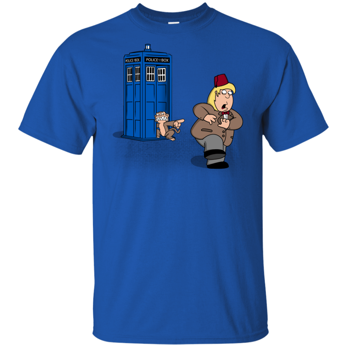 T-Shirts Royal / YXS The Tardis Monkey Youth T-Shirt