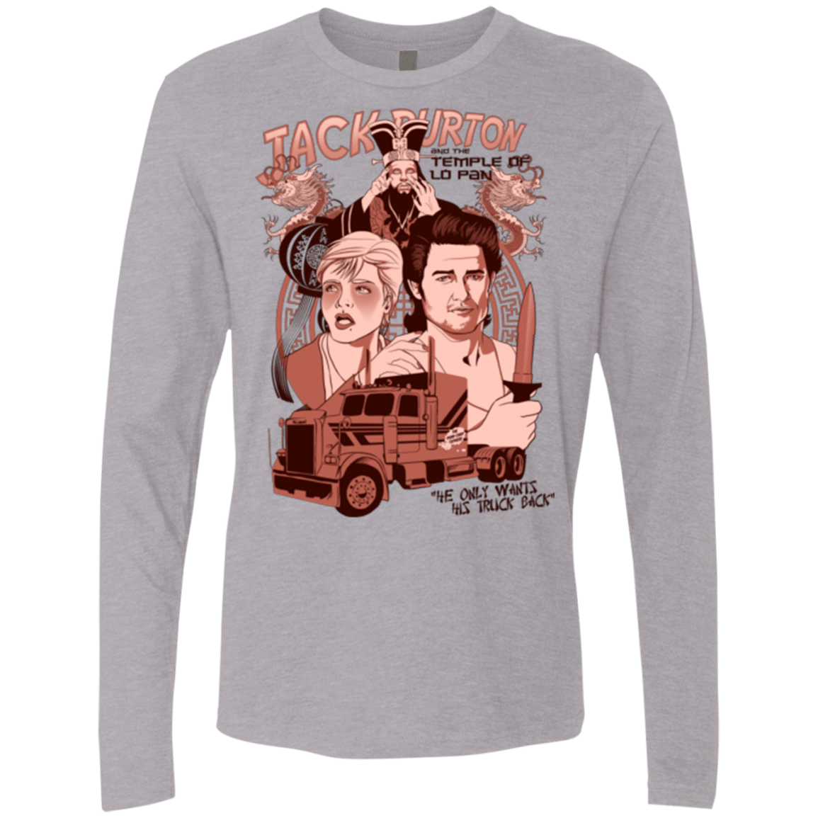 T-Shirts Heather Grey / Small The Temple of Lo Pan Men's Premium Long Sleeve