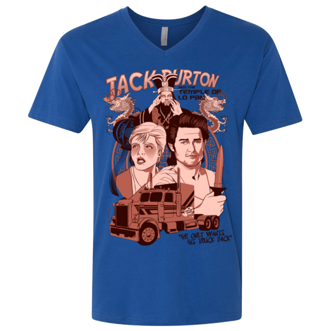 T-Shirts Royal / X-Small The Temple of Lo Pan Men's Premium V-Neck