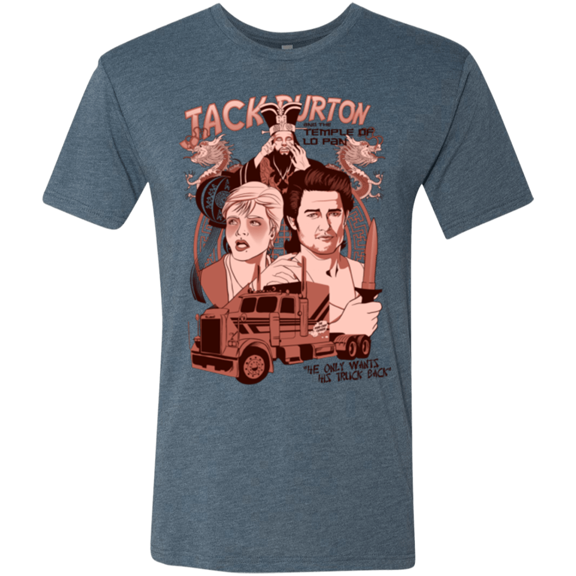 T-Shirts Indigo / Small The Temple of Lo Pan Men's Triblend T-Shirt