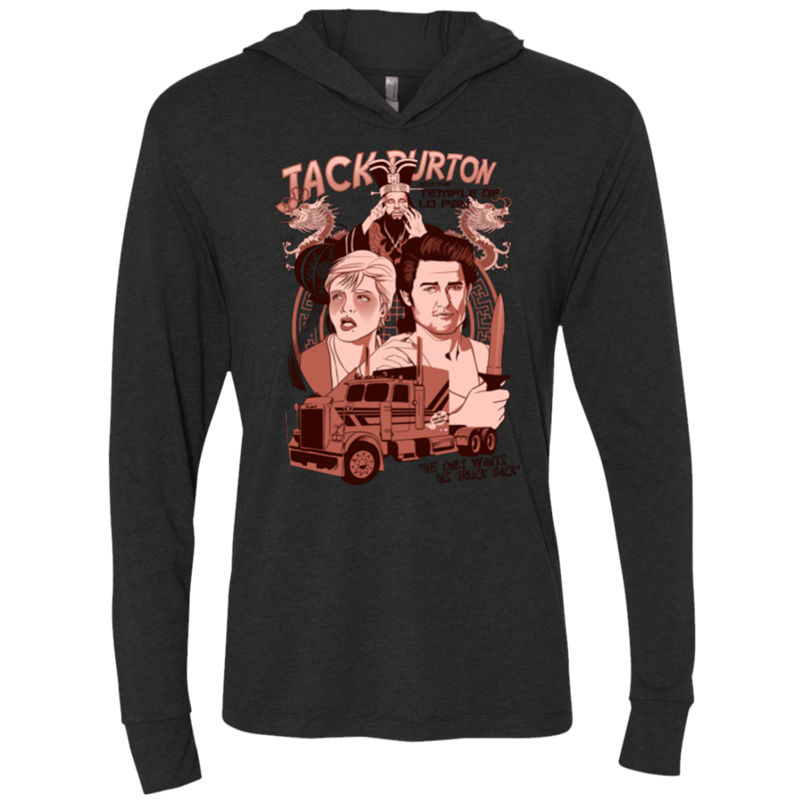 T-Shirts Vintage Black / X-Small The Temple of Lo Pan Triblend Long Sleeve Hoodie Tee