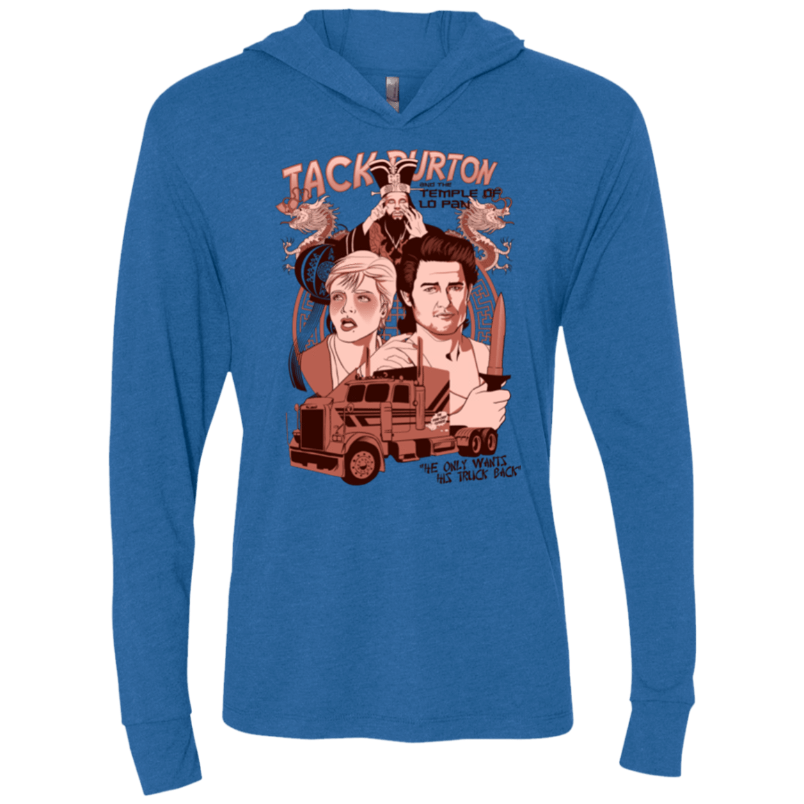 T-Shirts Vintage Royal / X-Small The Temple of Lo Pan Triblend Long Sleeve Hoodie Tee