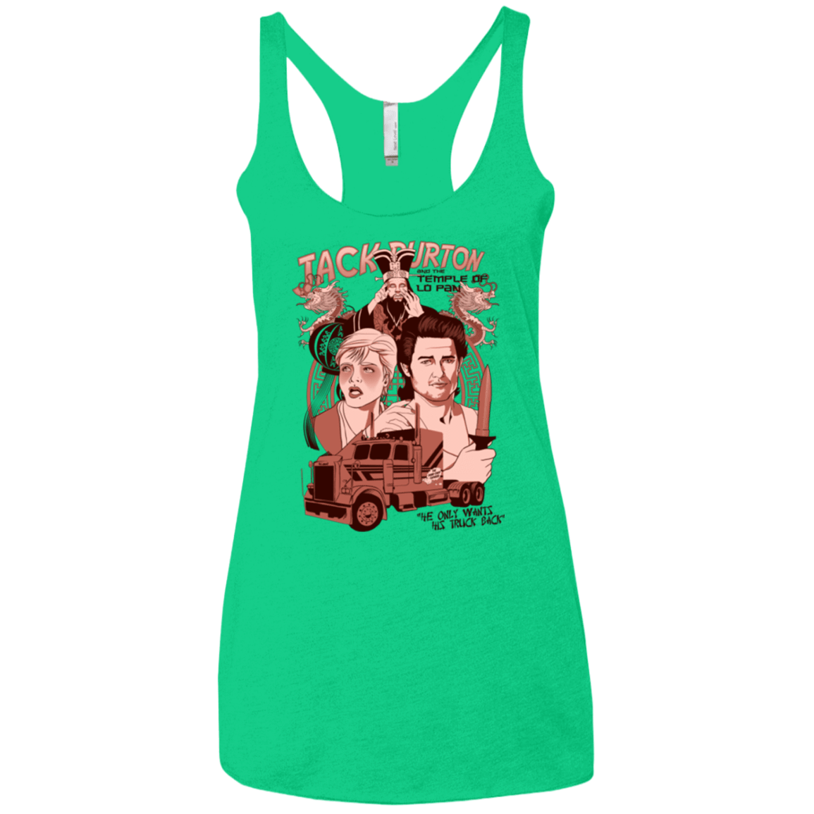 T-Shirts Envy / X-Small The Temple of Lo Pan Women's Triblend Racerback Tank