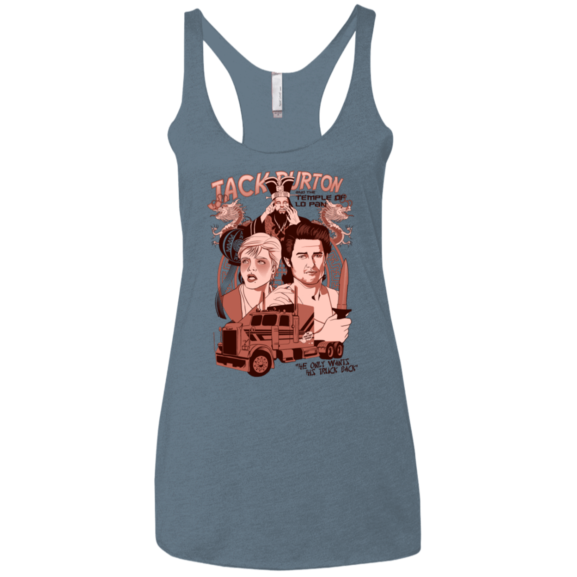 T-Shirts Indigo / X-Small The Temple of Lo Pan Women's Triblend Racerback Tank
