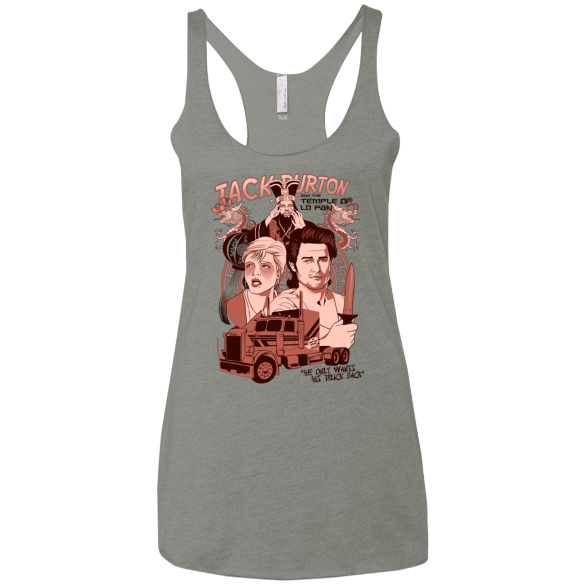 T-Shirts Venetian Grey / X-Small The Temple of Lo Pan Women's Triblend Racerback Tank