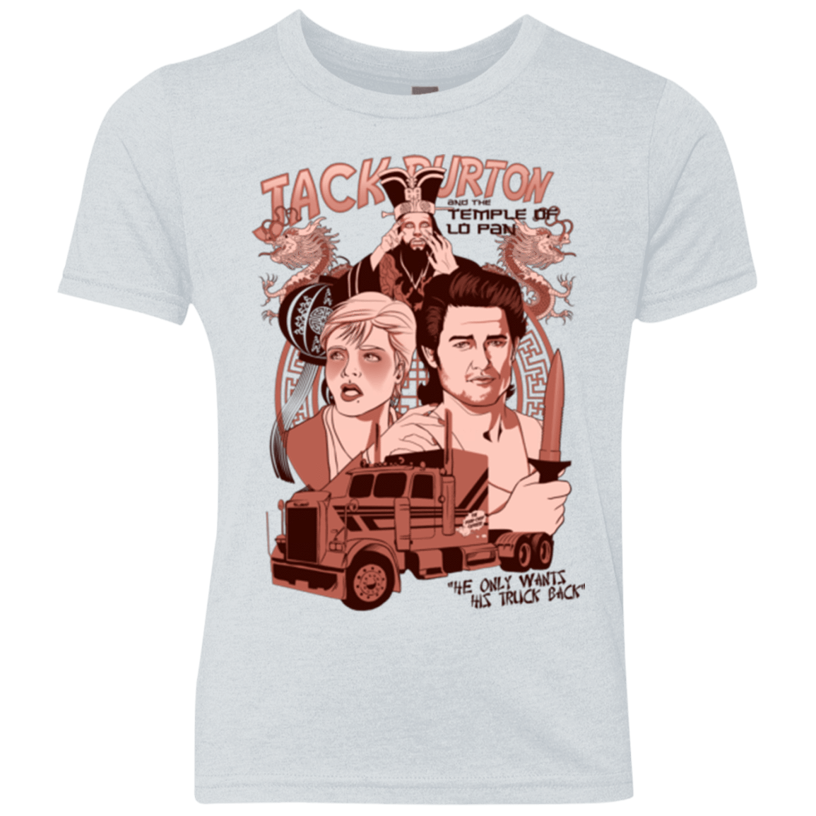 T-Shirts Heather White / YXS The Temple of Lo Pan Youth Triblend T-Shirt