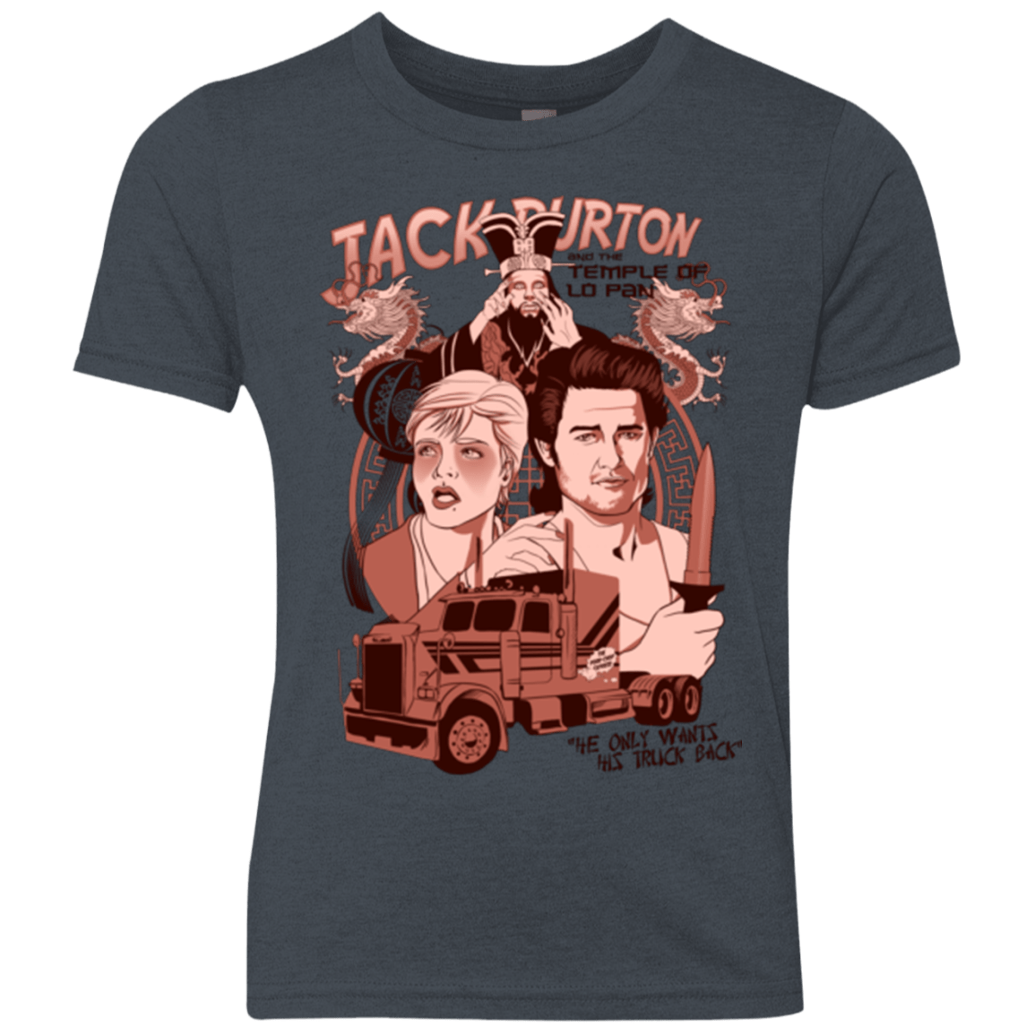 T-Shirts Vintage Navy / YXS The Temple of Lo Pan Youth Triblend T-Shirt