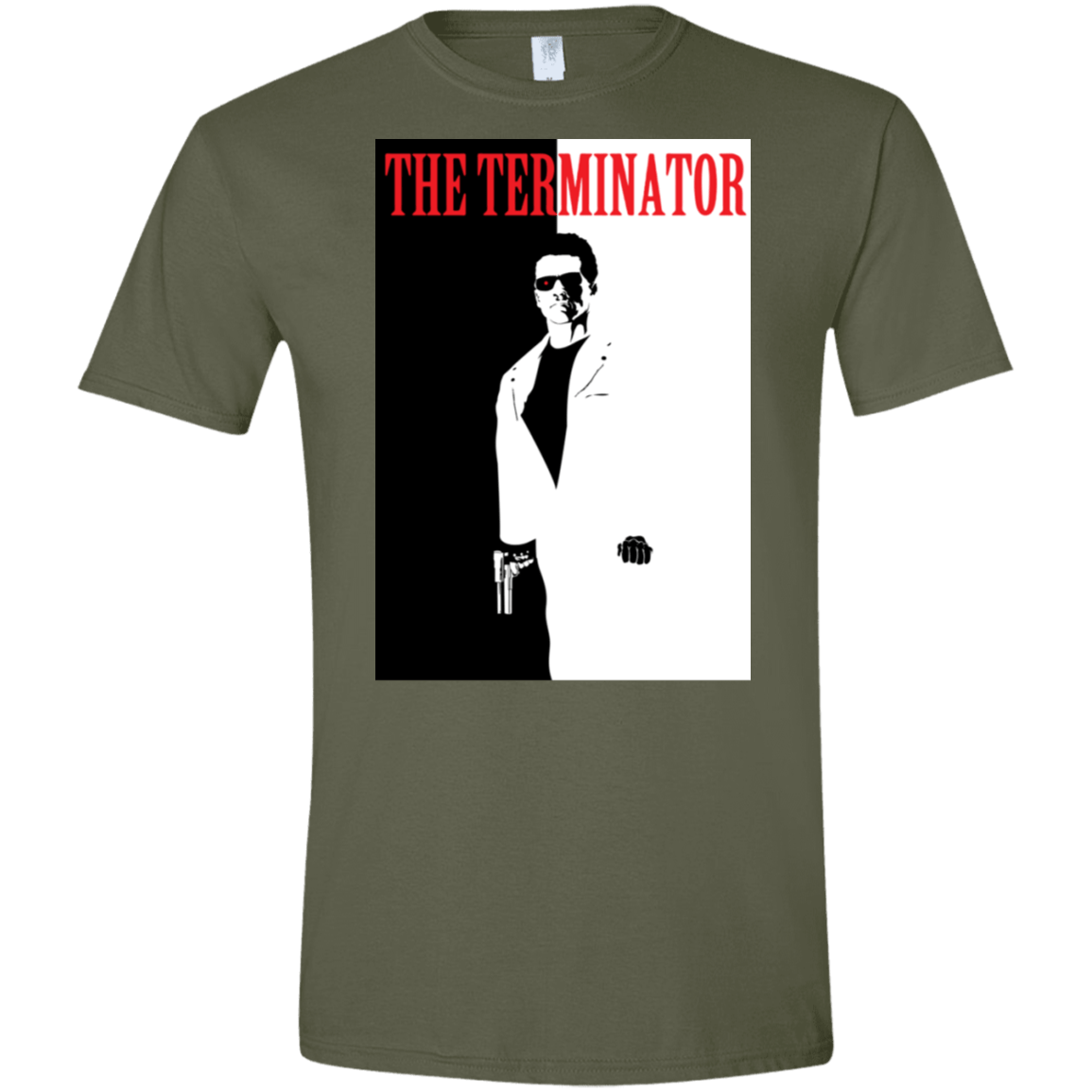 T-Shirts Military Green / S The Terminator Men's Semi-Fitted Softstyle