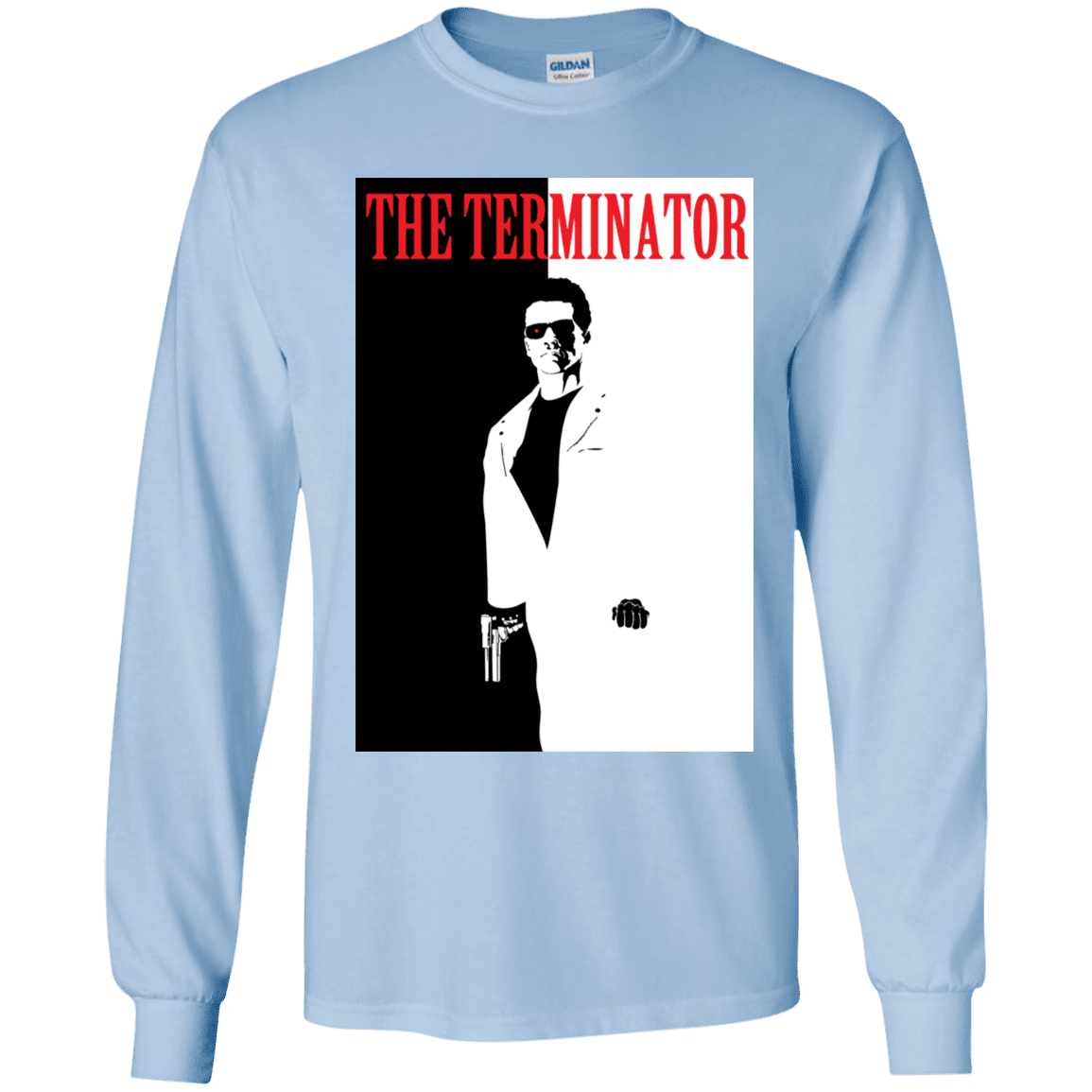 T-Shirts Light Blue / YS The Terminator Youth Long Sleeve T-Shirt
