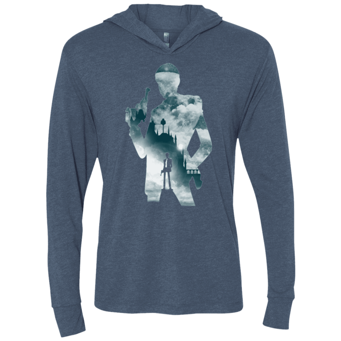 T-Shirts Indigo / X-Small The Thief and the Castle Triblend Long Sleeve Hoodie Tee