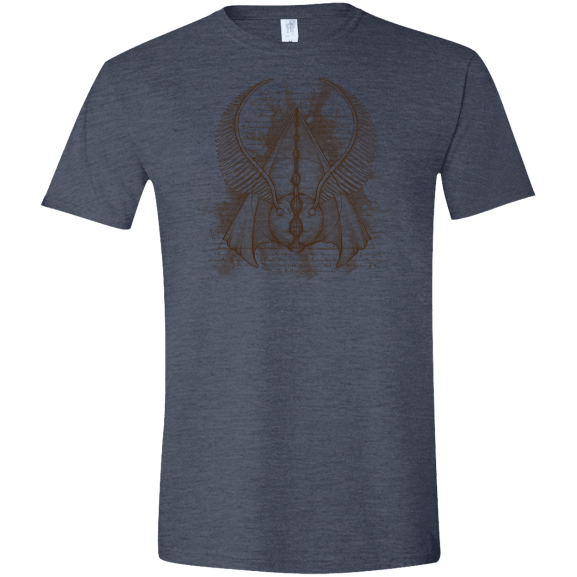 T-Shirts Heather Navy / S The Three Hallows Men's Semi-Fitted Softstyle