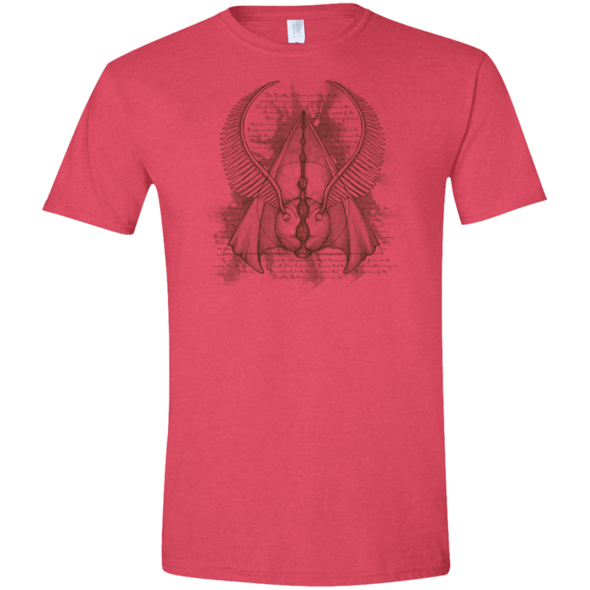 T-Shirts Heather Red / S The Three Hallows Men's Semi-Fitted Softstyle