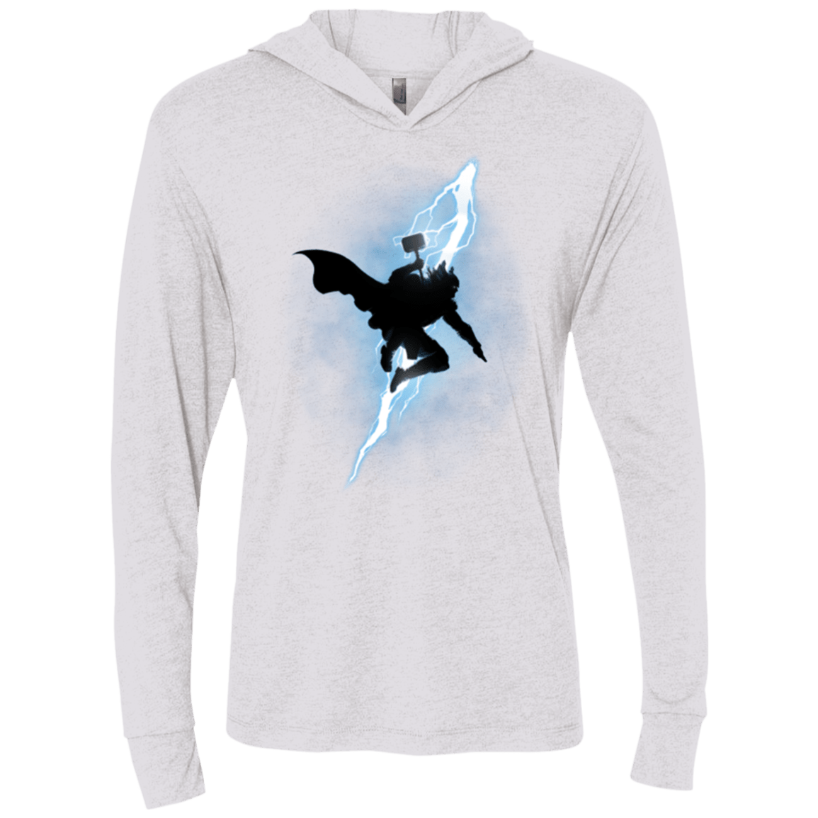 T-Shirts Heather White / X-Small The Thunder God Returns Triblend Long Sleeve Hoodie Tee