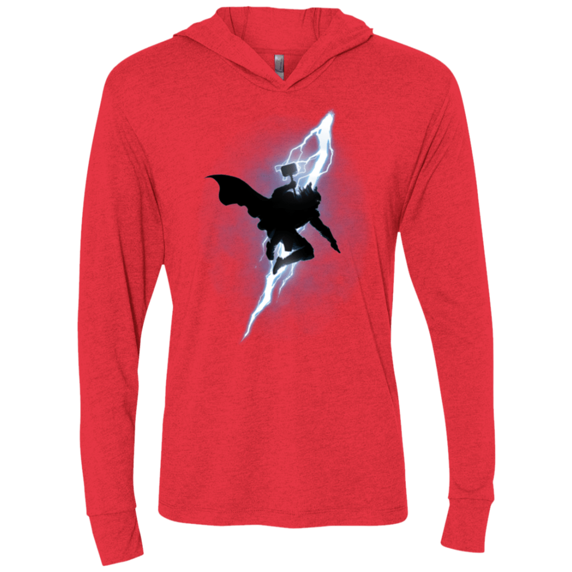 T-Shirts Vintage Red / X-Small The Thunder God Returns Triblend Long Sleeve Hoodie Tee