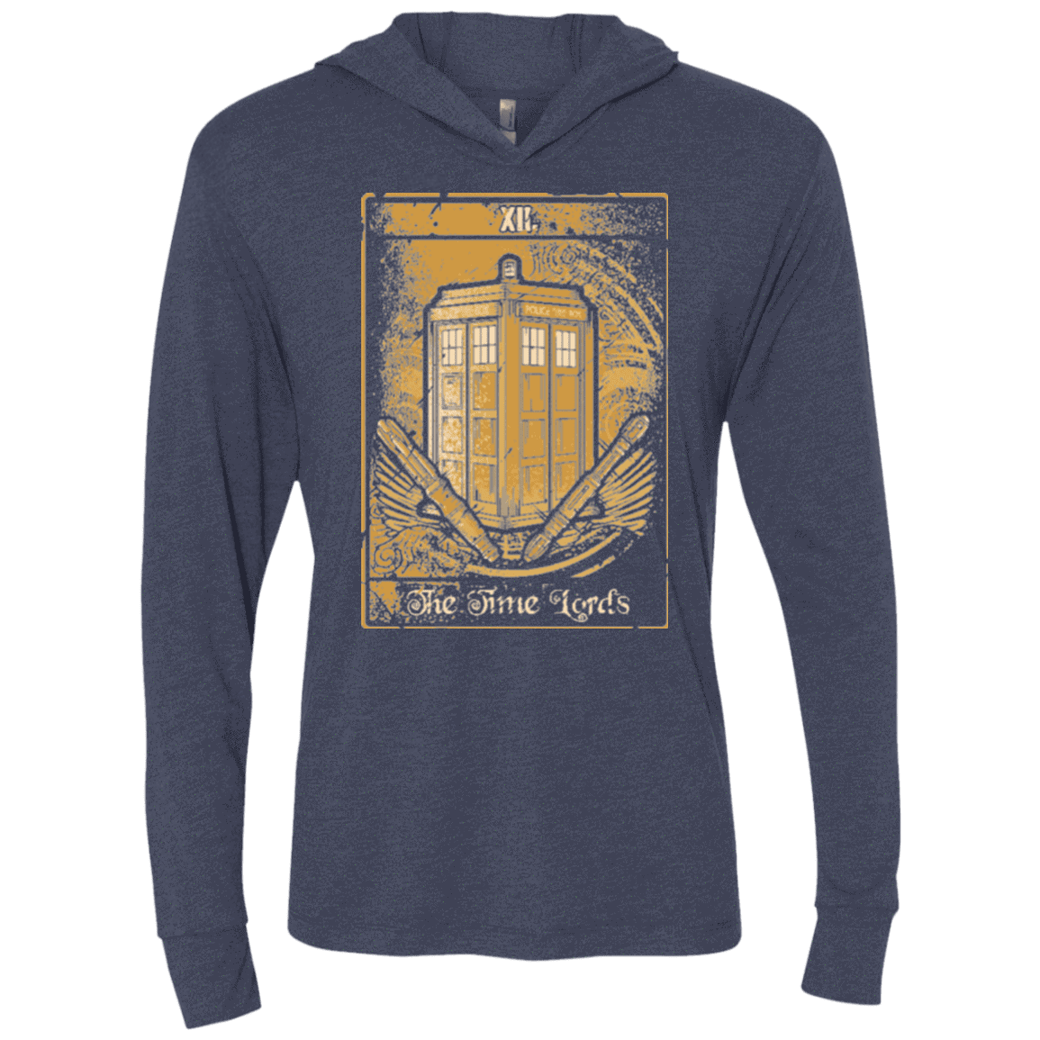 T-Shirts Vintage Navy / X-Small THE TIMELORDS Triblend Long Sleeve Hoodie Tee