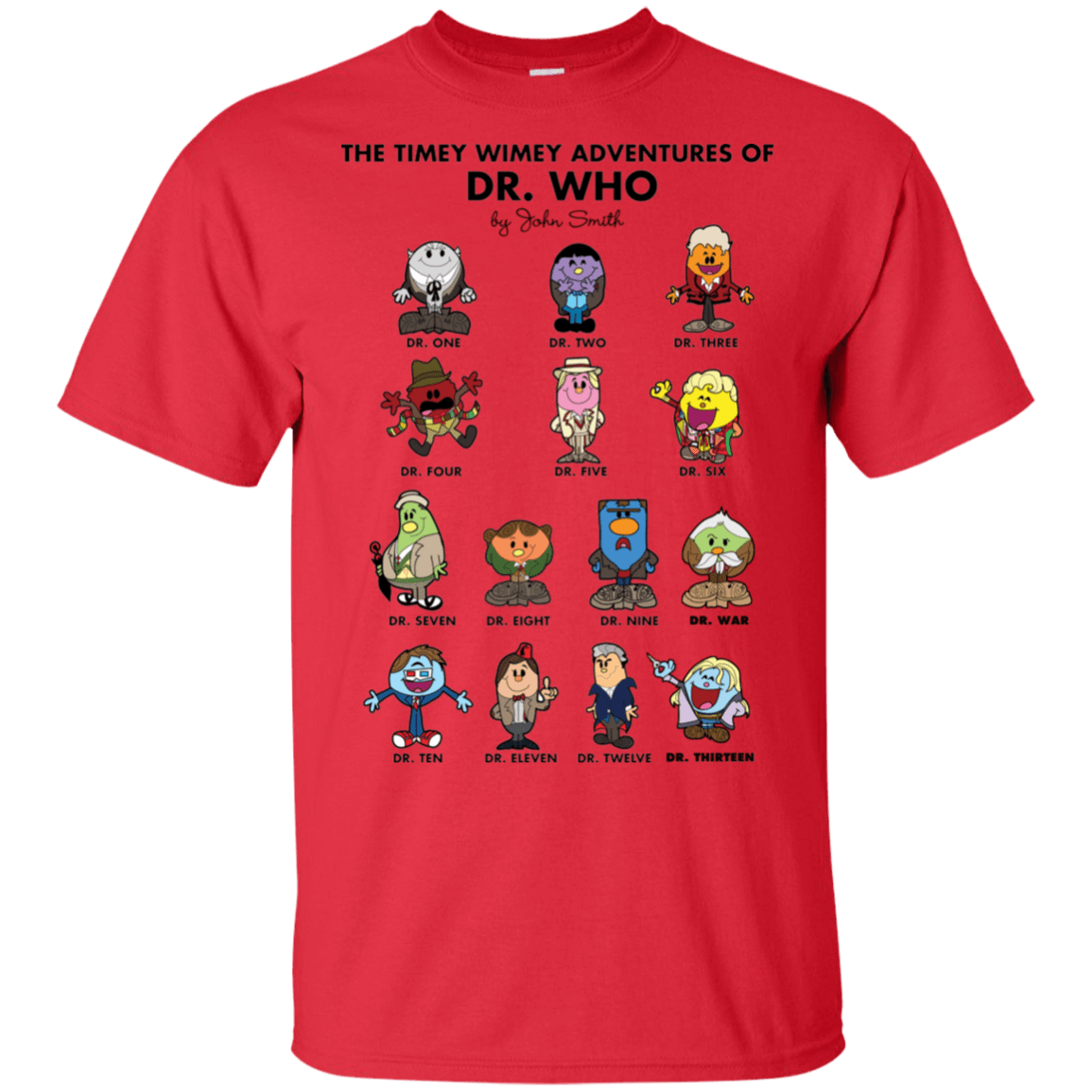 T-Shirts Red / S The Timey Wimey Adventures of the Doctor T-Shirt