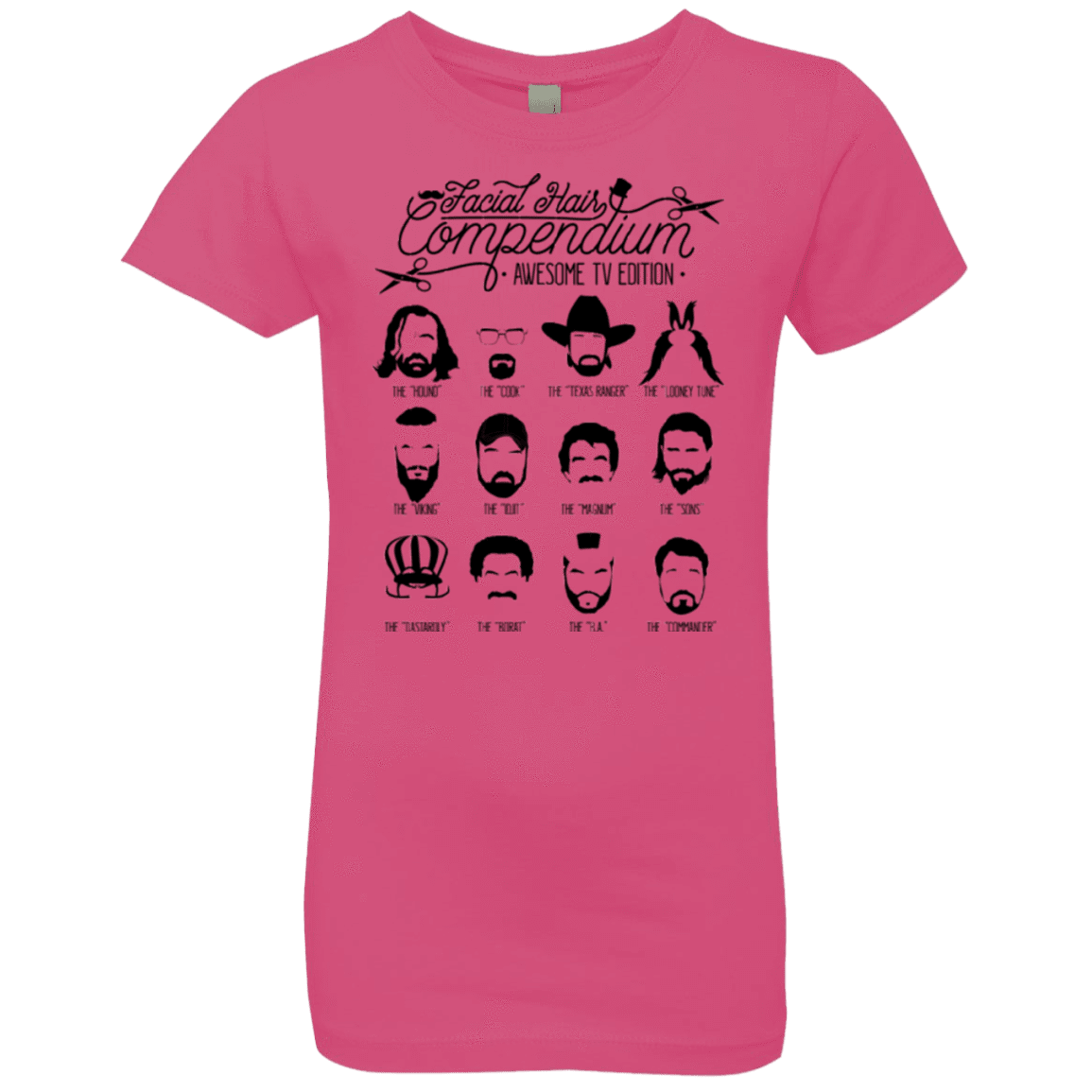 The TV Facial Hair Compendium Girls Premium T-Shirt
