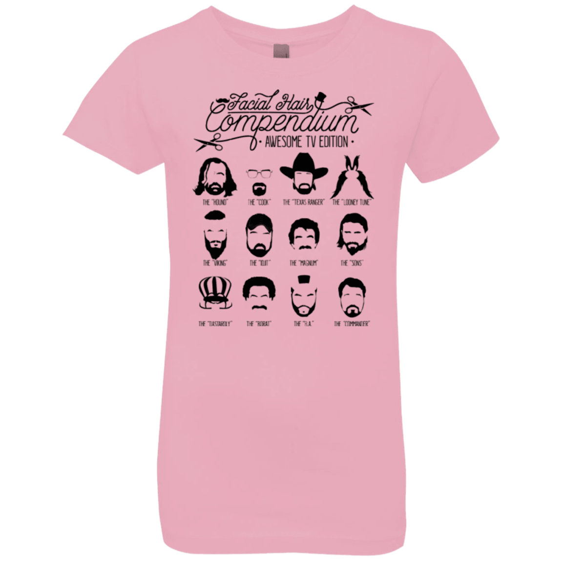 The TV Facial Hair Compendium Girls Premium T-Shirt