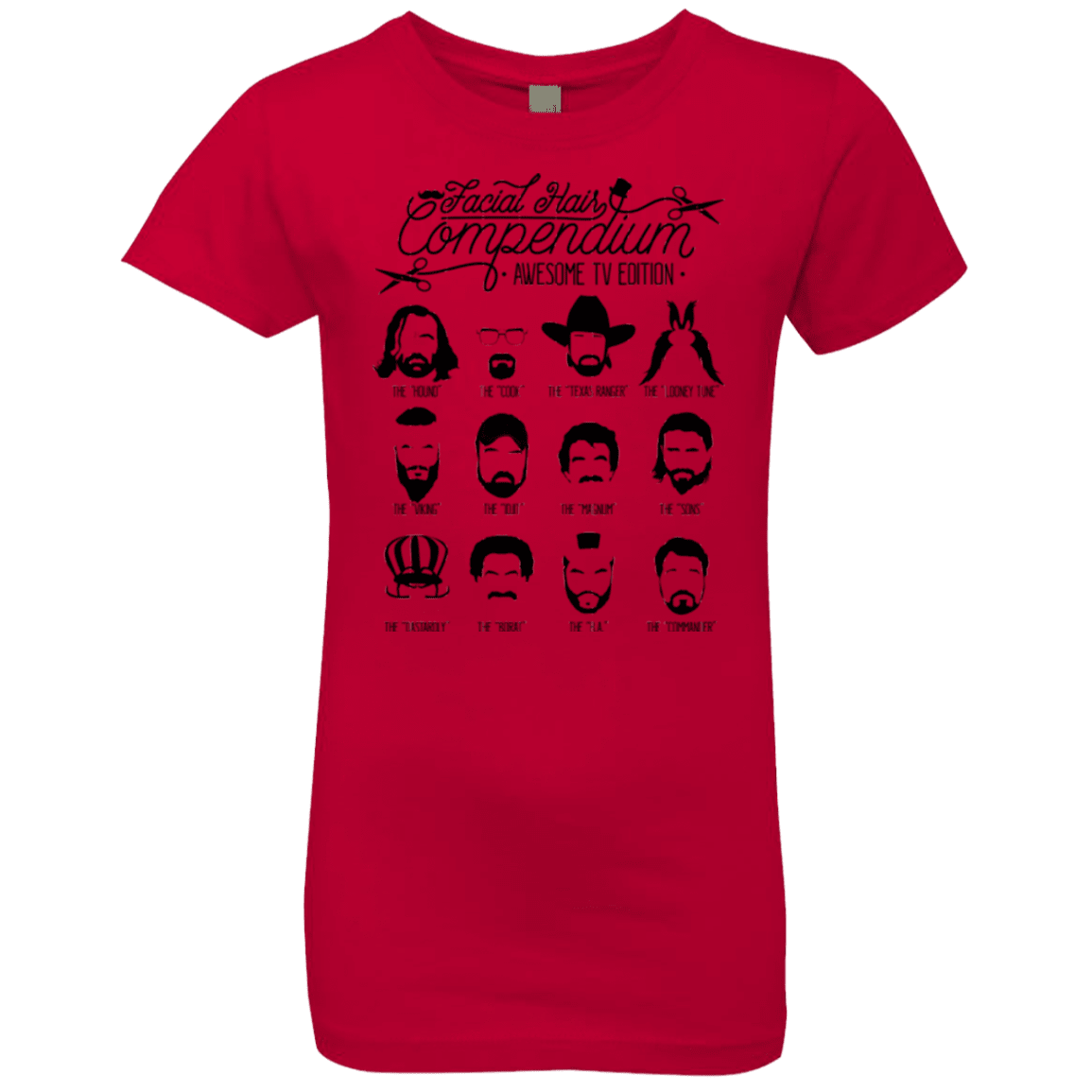 The TV Facial Hair Compendium Girls Premium T-Shirt