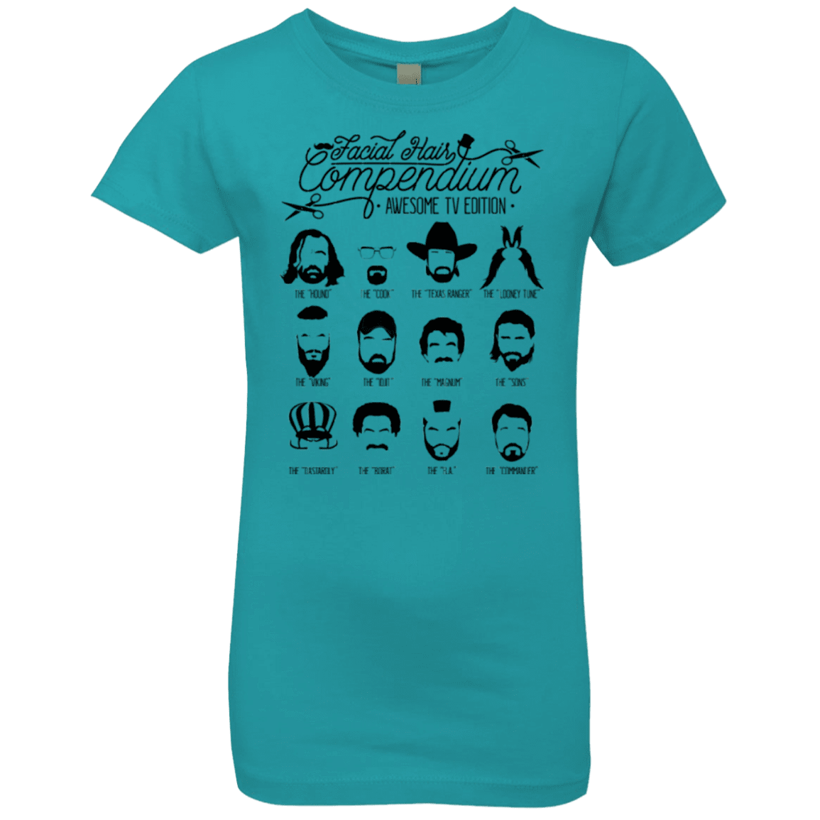 The TV Facial Hair Compendium Girls Premium T-Shirt