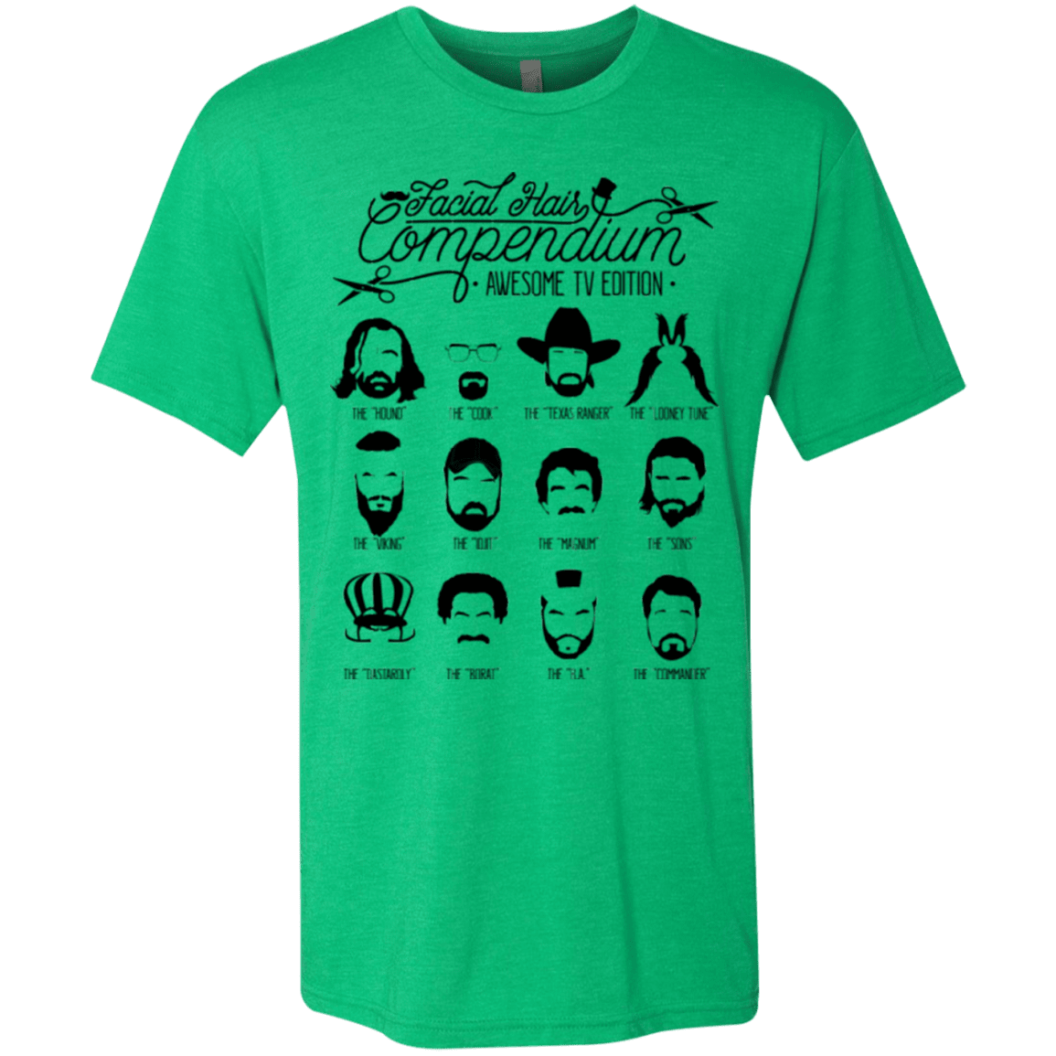 T-Shirts Envy / Small The TV Facial Hair Compendium Men's Triblend T-Shirt
