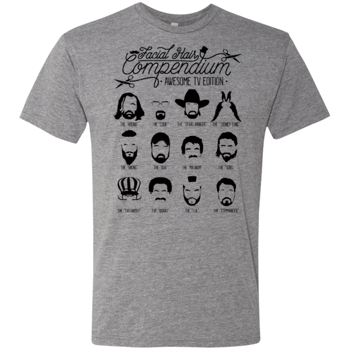 T-Shirts Premium Heather / Small The TV Facial Hair Compendium Men's Triblend T-Shirt