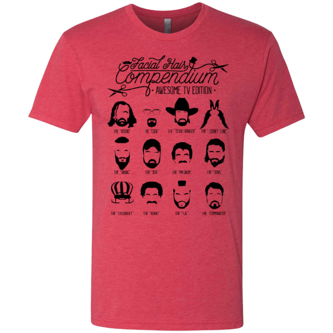 T-Shirts Vintage Red / Small The TV Facial Hair Compendium Men's Triblend T-Shirt