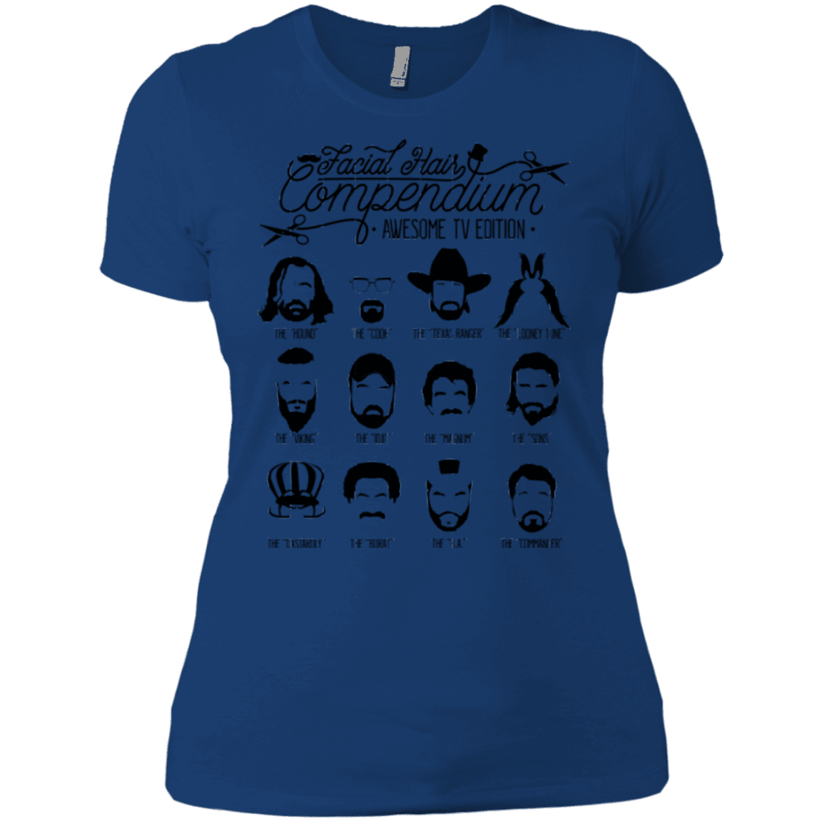 T-Shirts Royal / X-Small The TV Facial Hair Compendium Women's Premium T-Shirt