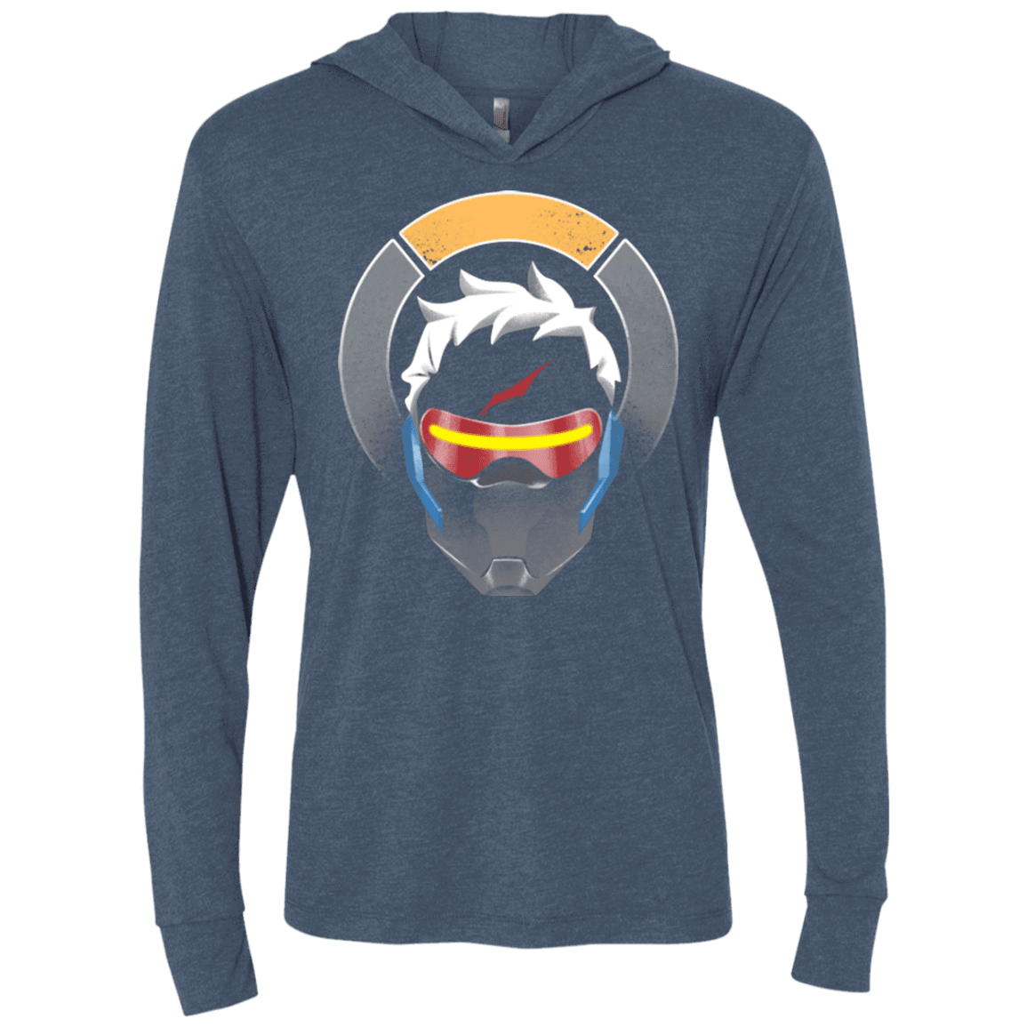 T-Shirts Indigo / X-Small The Vigilante Triblend Long Sleeve Hoodie Tee