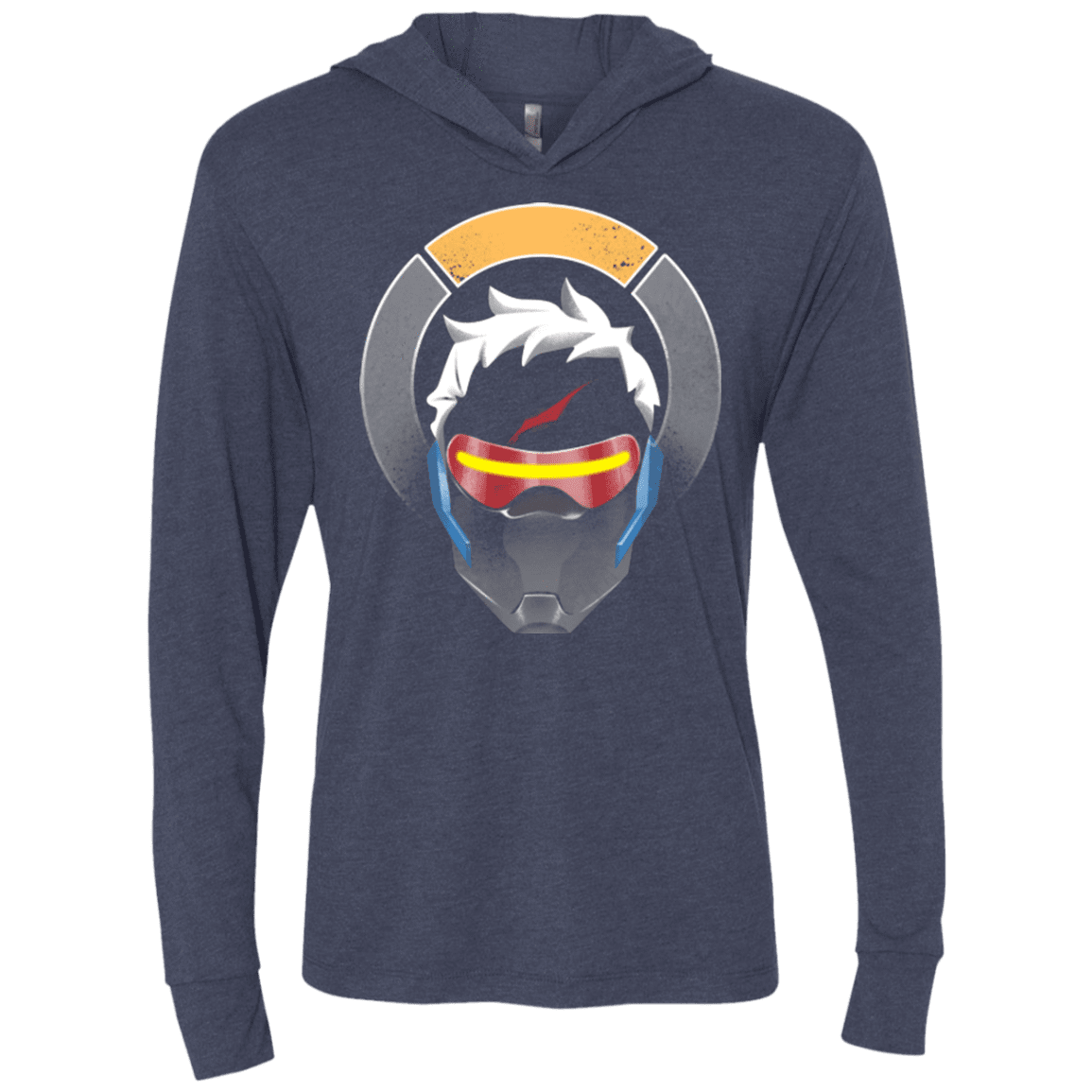 T-Shirts Vintage Navy / X-Small The Vigilante Triblend Long Sleeve Hoodie Tee