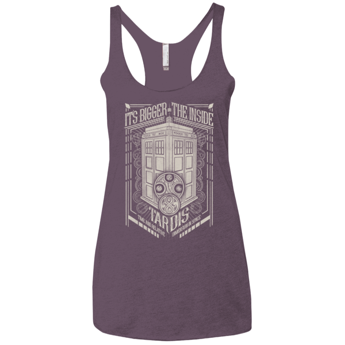 T-Shirts Vintage Purple / X-Small The Vintage Series - It's Bigger on The Inside Women's Triblend Racerback Tank