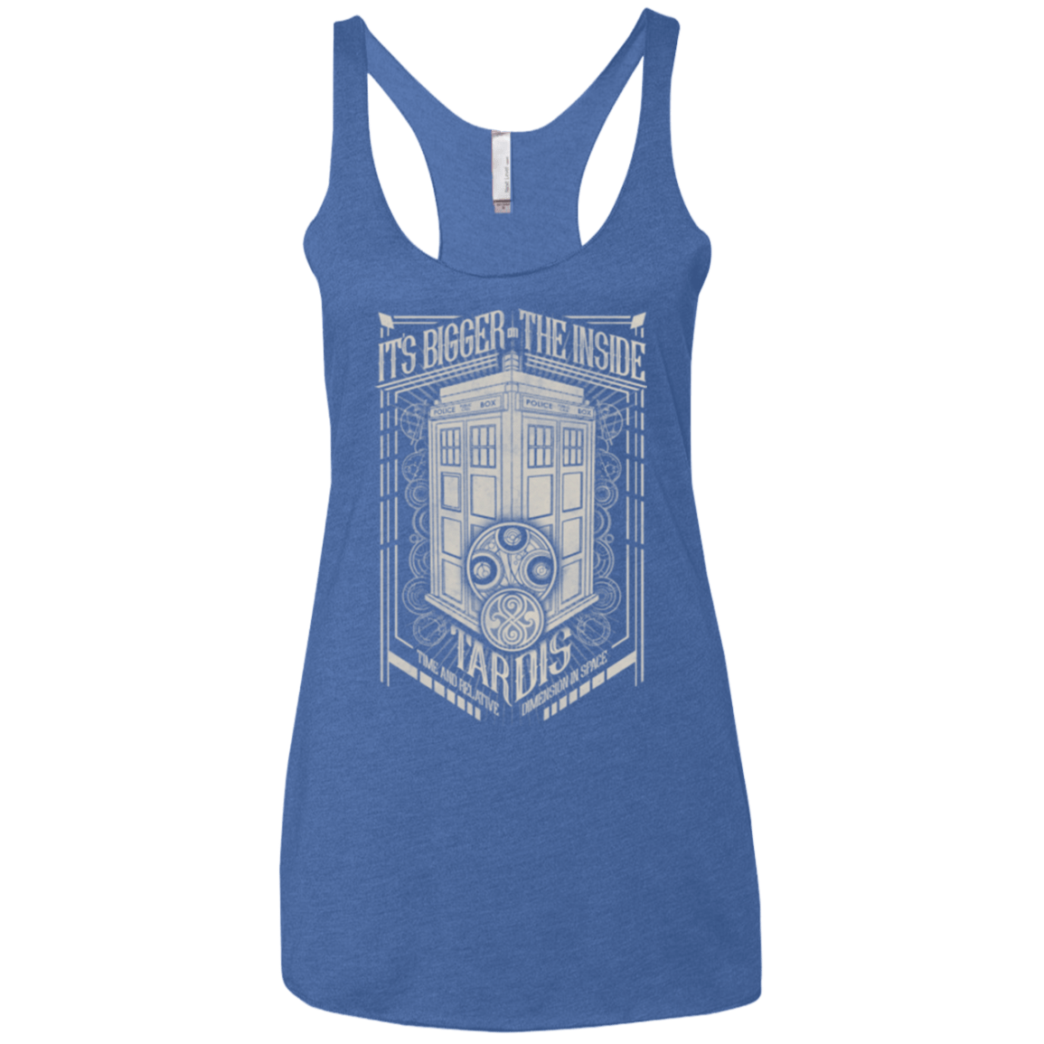 T-Shirts Vintage Royal / X-Small The Vintage Series - It's Bigger on The Inside Women's Triblend Racerback Tank