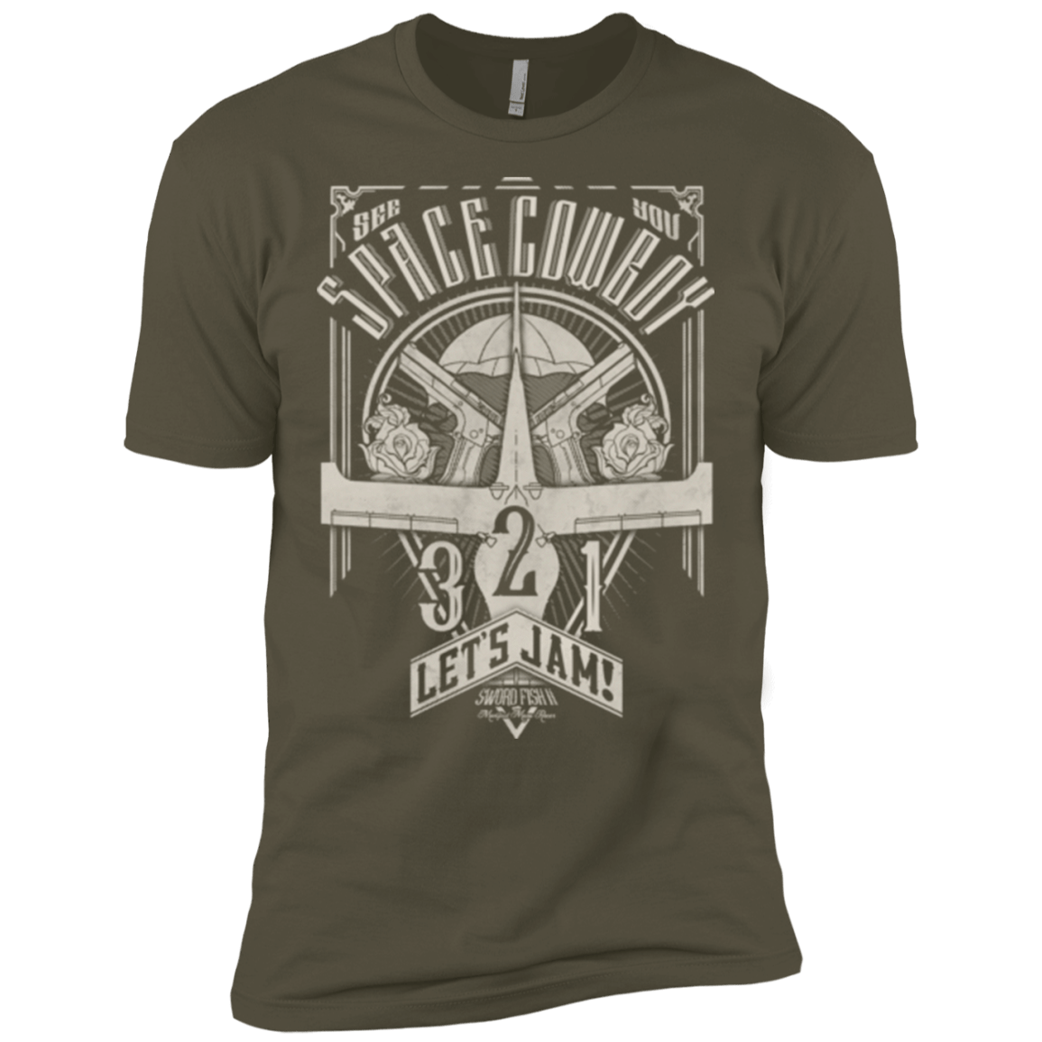 T-Shirts Military Green / X-Small The Vintage Series - Space Cowboy Men's Premium T-Shirt