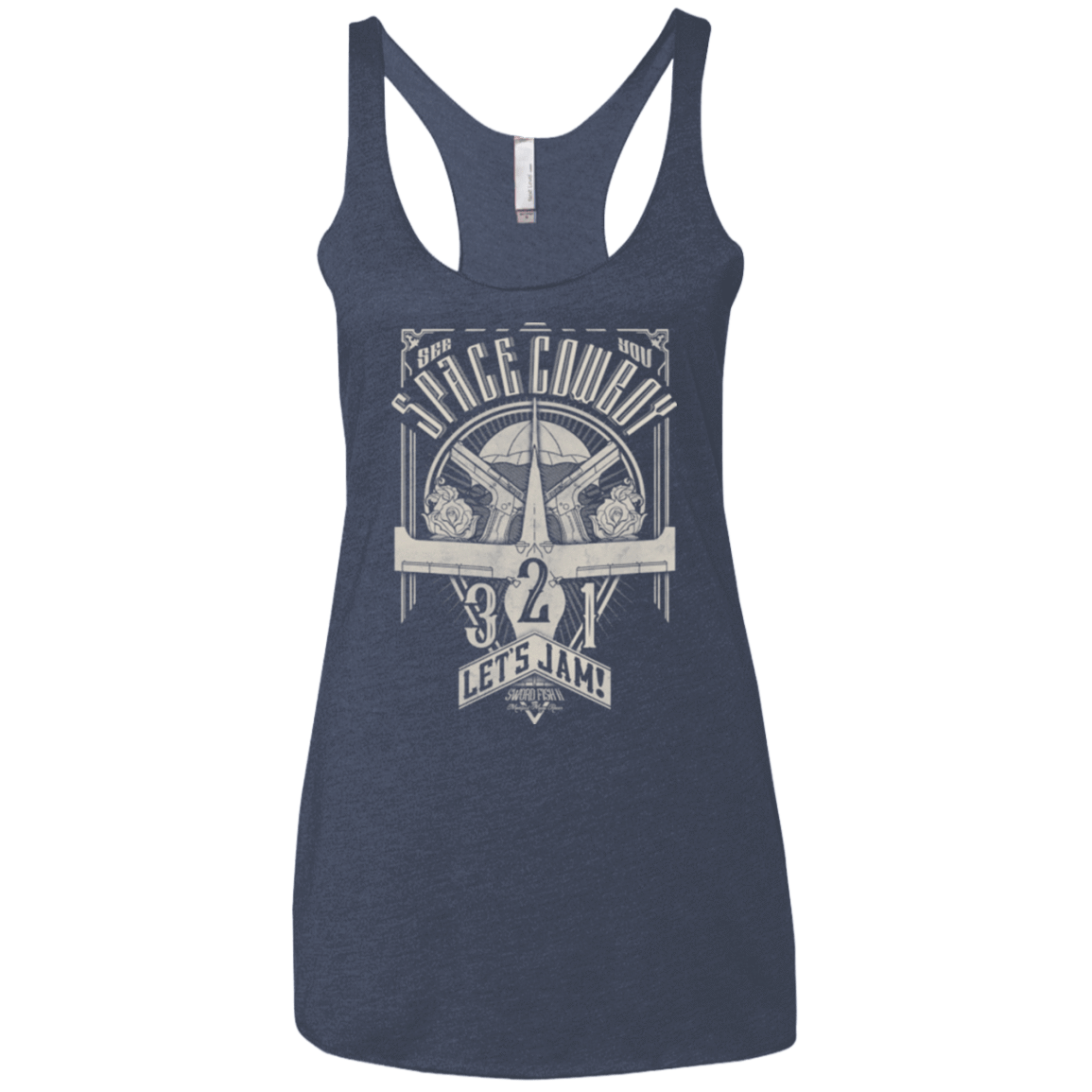 T-Shirts Vintage Navy / X-Small The Vintage Series - Space Cowboy Women's Triblend Racerback Tank