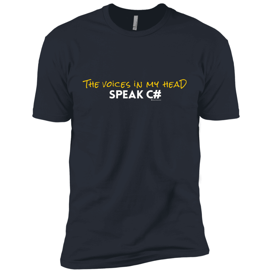 T-Shirts Indigo / X-Small The Voices In My Head Speak C# Men's Premium T-Shirt
