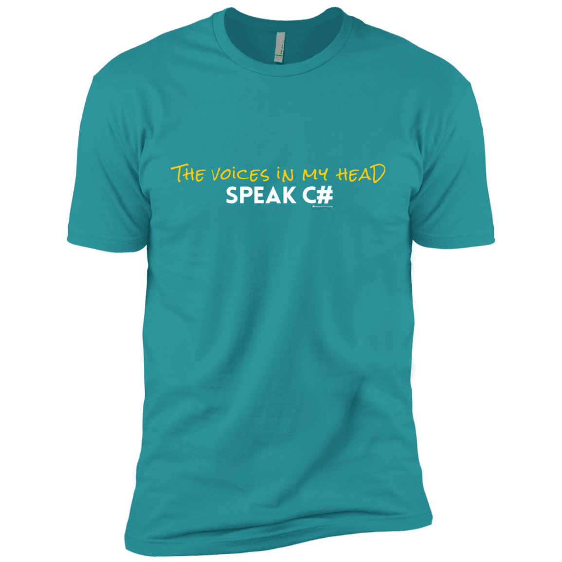 T-Shirts Tahiti Blue / X-Small The Voices In My Head Speak C# Men's Premium T-Shirt