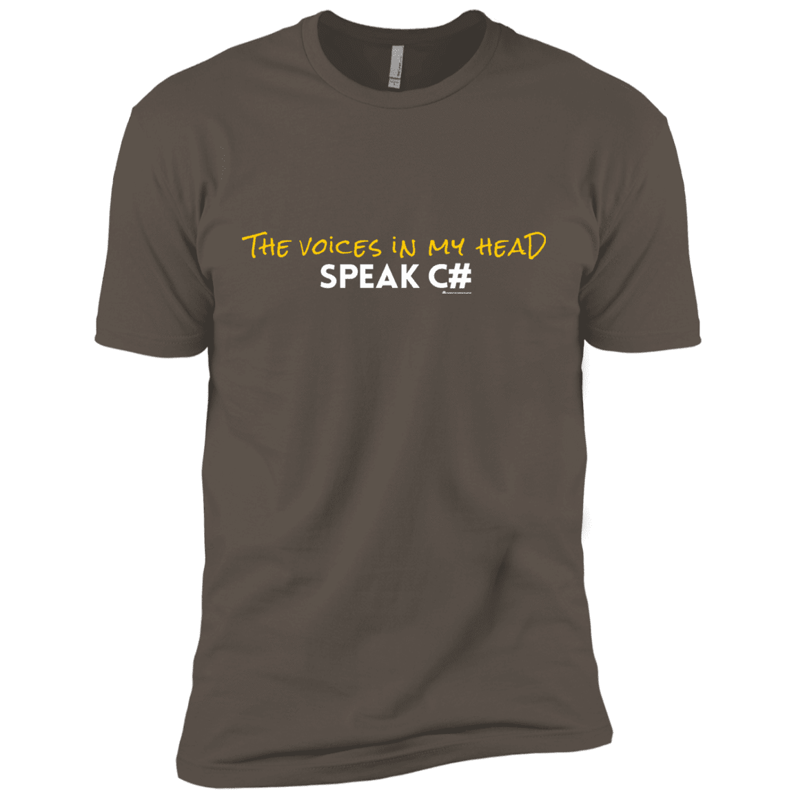 T-Shirts Warm Grey / X-Small The Voices In My Head Speak C# Men's Premium T-Shirt