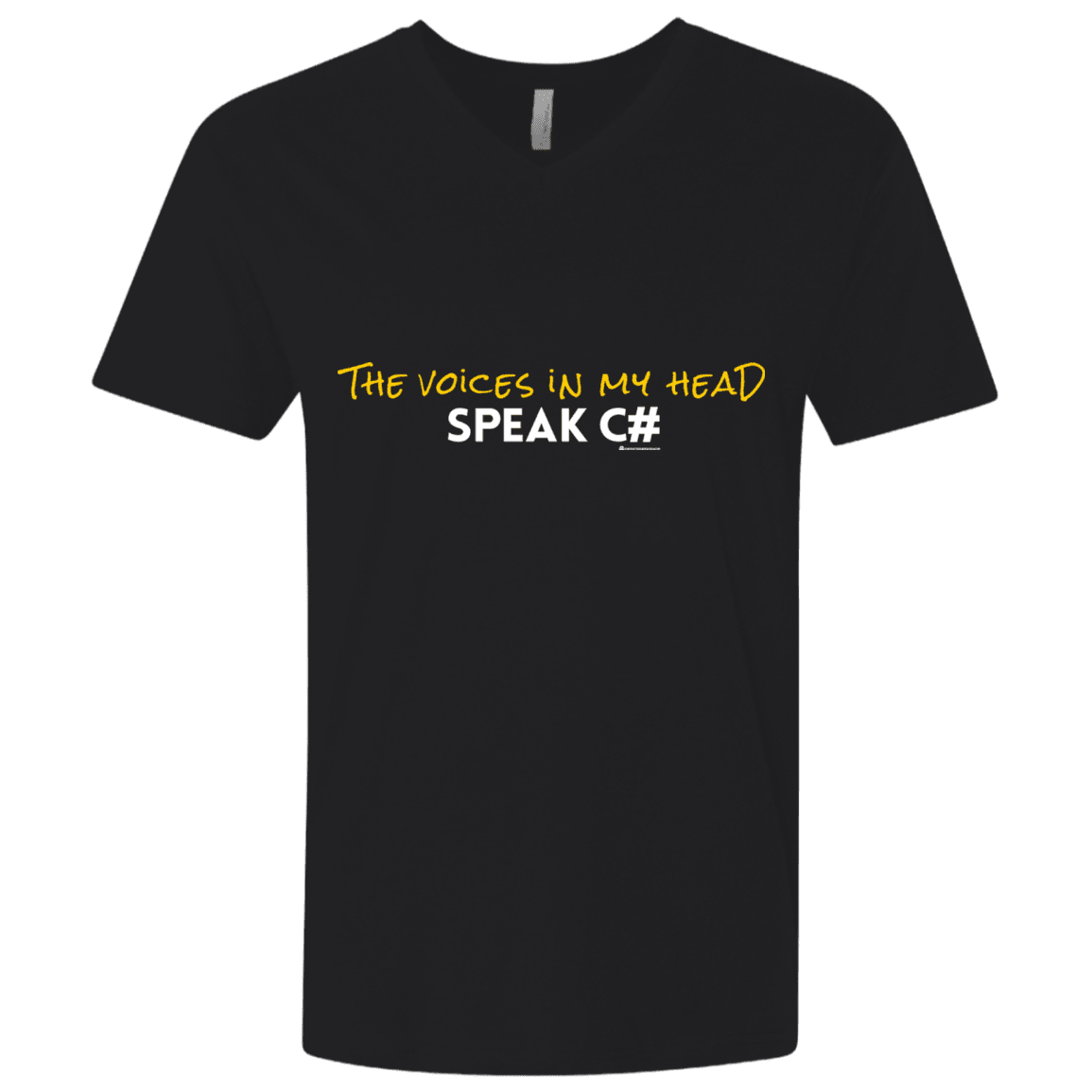 The Voices In My Head Speak C# Men's Premium V-Neck