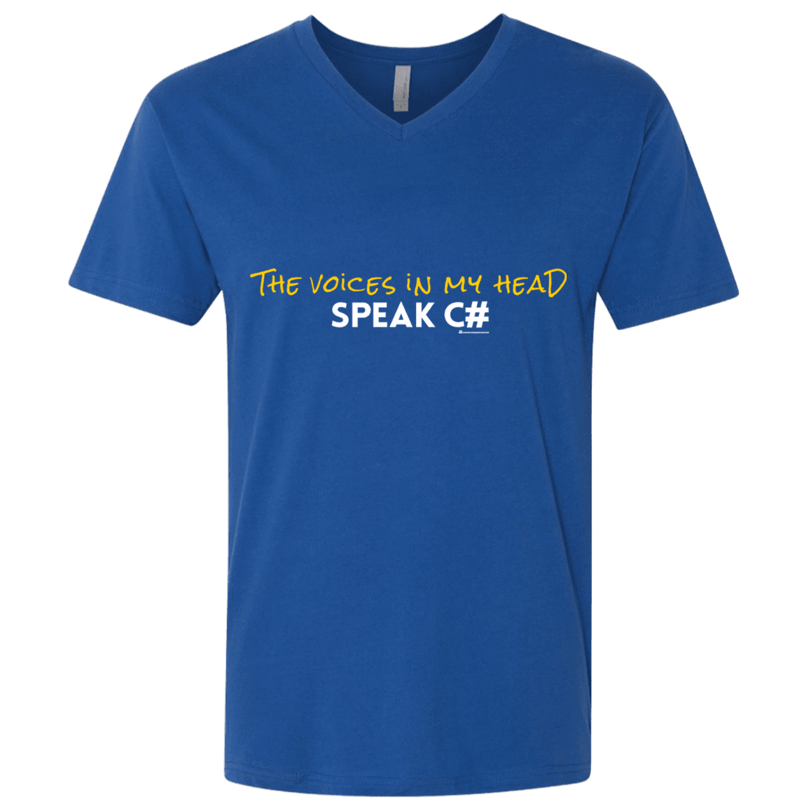 The Voices In My Head Speak C# Men's Premium V-Neck
