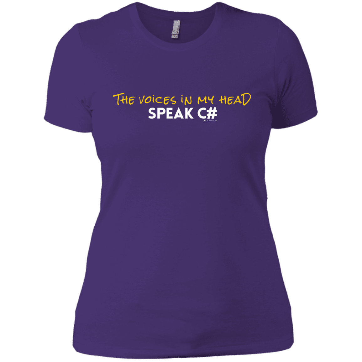 T-Shirts Purple Rush/ / X-Small The Voices In My Head Speak C# Women's Premium T-Shirt